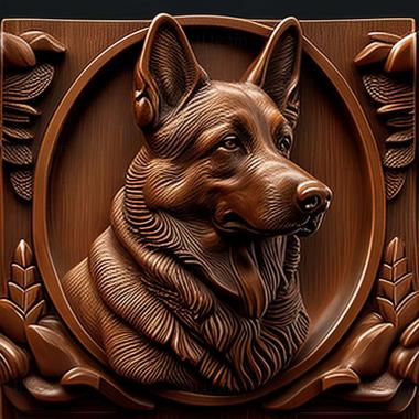 3D model Czech shepherd dog (STL)